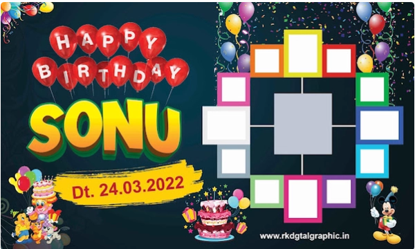 thumbnail Sonu Birthday Flex Banner 5x3